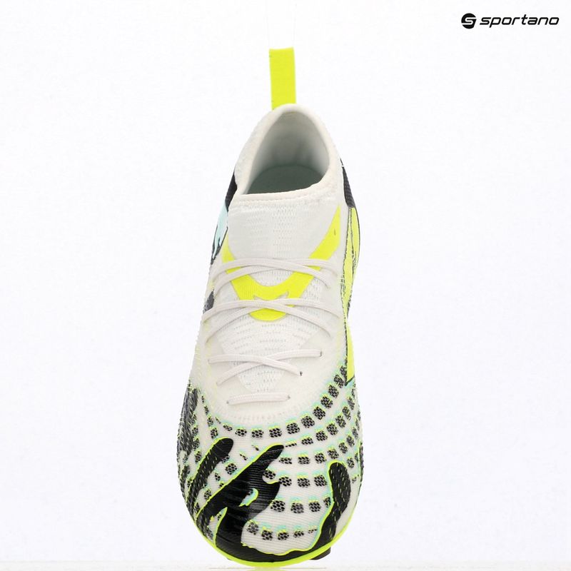 Scarpe da calcio per bambini PUMA Future 9 Match Creativity Fg/Ag Jr yellow alert/mint jelly/puma white/puma black 9