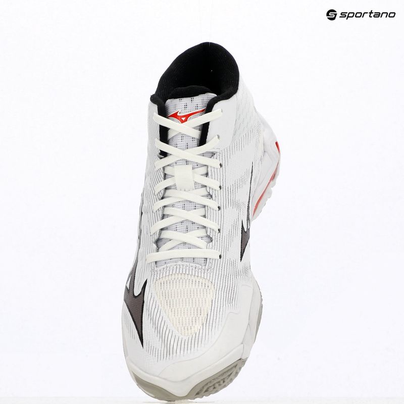 Scarpe da pallavolo Mizuno Wave Lightning Elite Mid white/black/fiery red 9