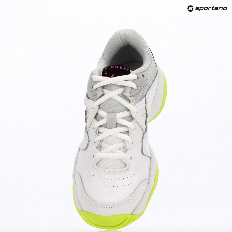 Scarpe da tennis junior Nike Court Lite 2 Jr white/hot lime/grey fog/laser fuchsia 6