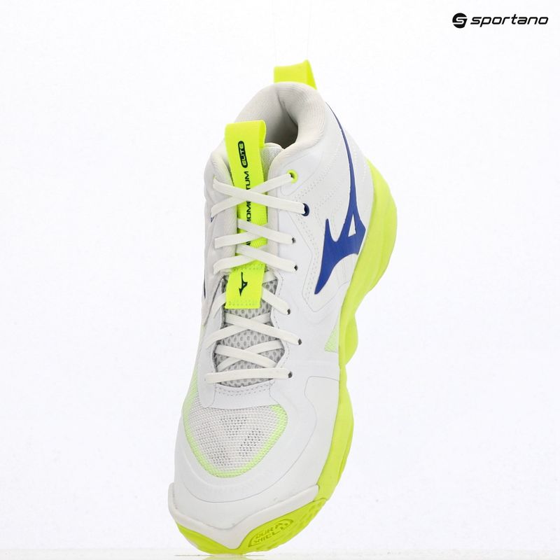 Scarpe da pallavolo Mizuno Wave Momentum Elite Mid white/lightning yellow/dazzling blue 12