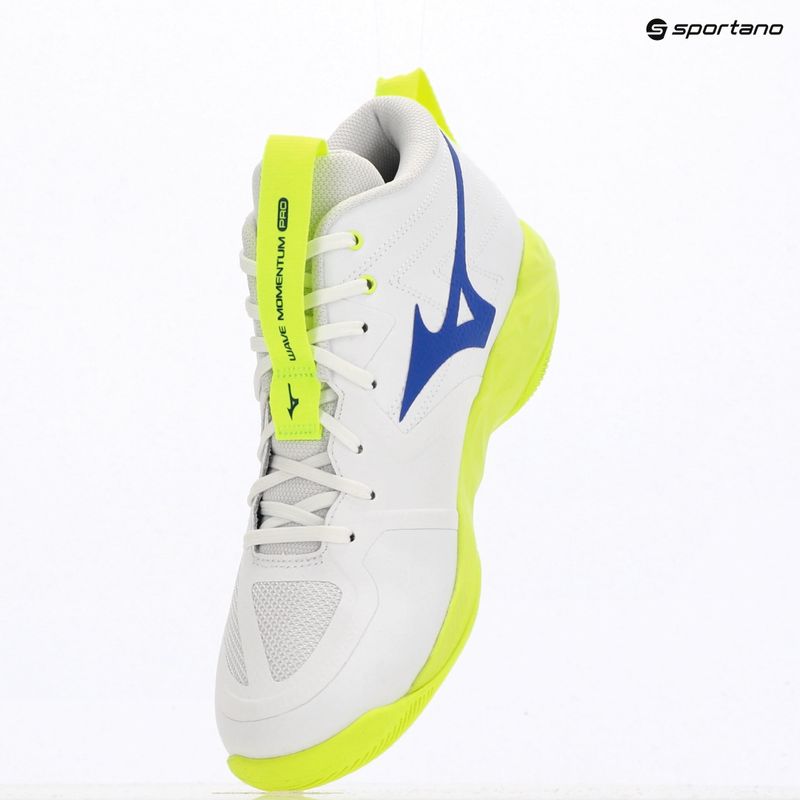 Scarpe da pallavolo Mizuno Wave Momentum Pro Mid white/lightning yellow/dazzling blue 12