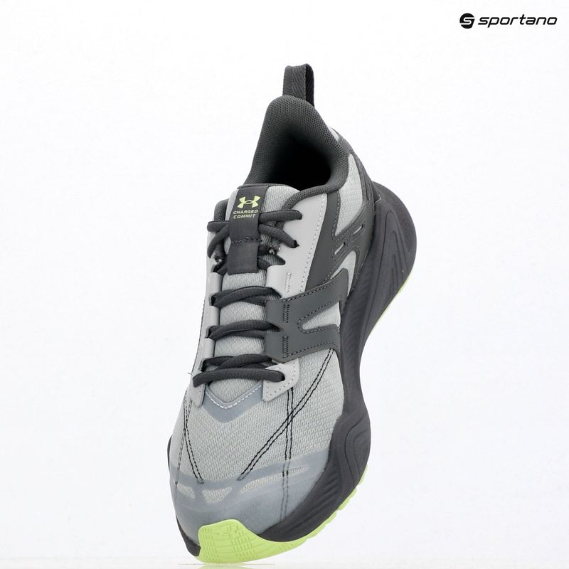 Scarpe da allenamento uomo Under Armour Charged Commit TR 5 mod gray/castlerock/lumos lime 9