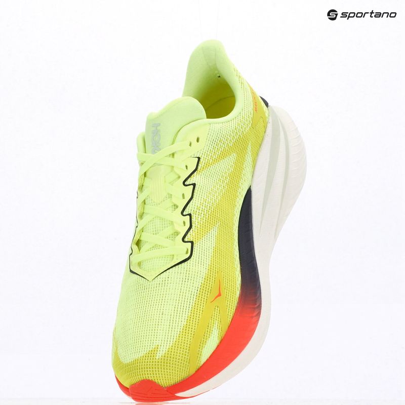 Scarpe da running da uomo Hoka Mach X 3 Wide neon yuzu/squid ink 9