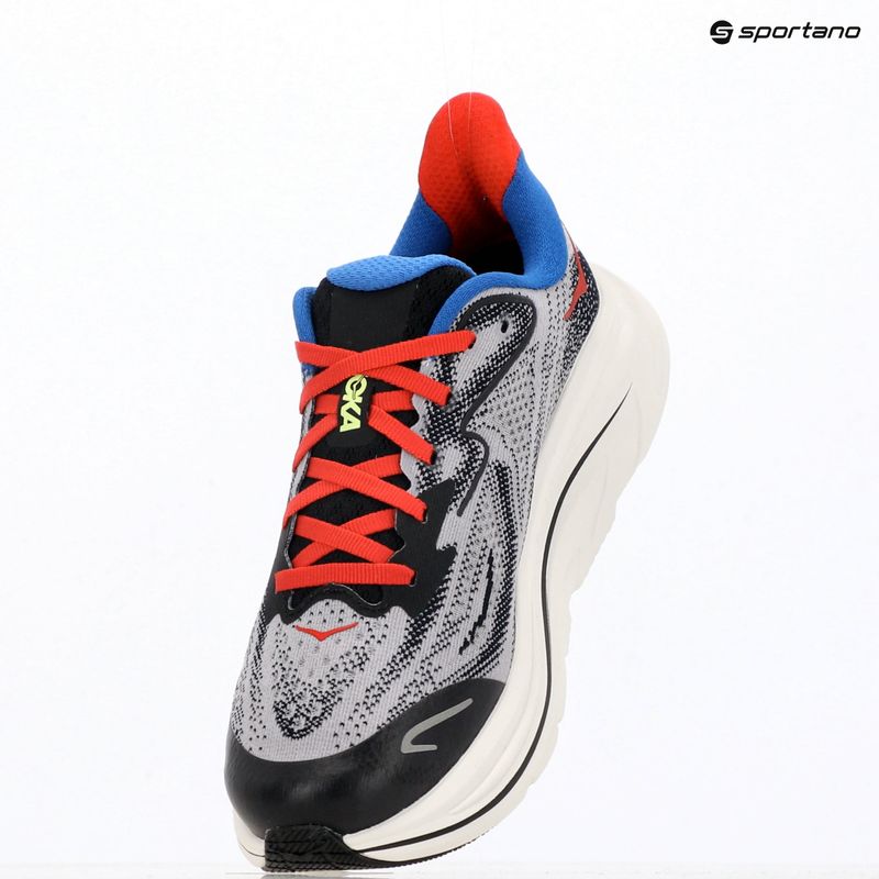 Scarpe da corsa per bambini HOKA Clifton 10 foggy grey/black 10