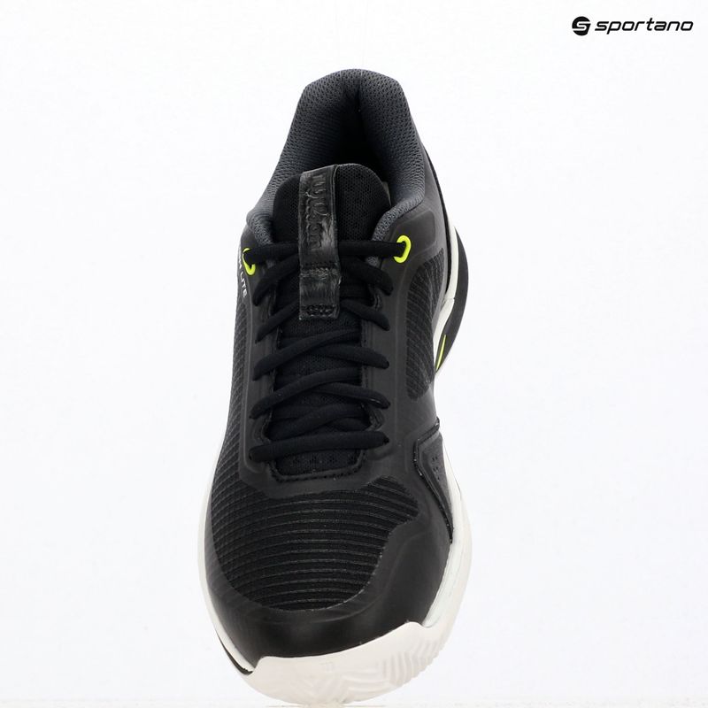 Scarpe da tennis da uomo Wilson Rush Lite 5 Clay black/white/safety yellow 11