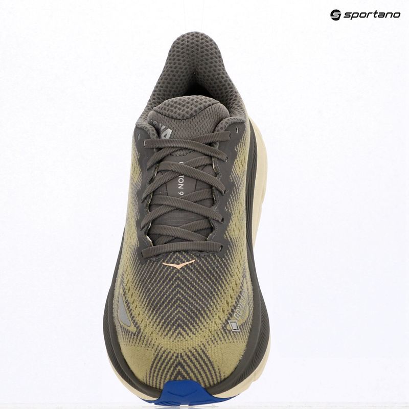 Scarpe da corsa uomo HOKA Clifton 9 GTX gravel/eggshell 10