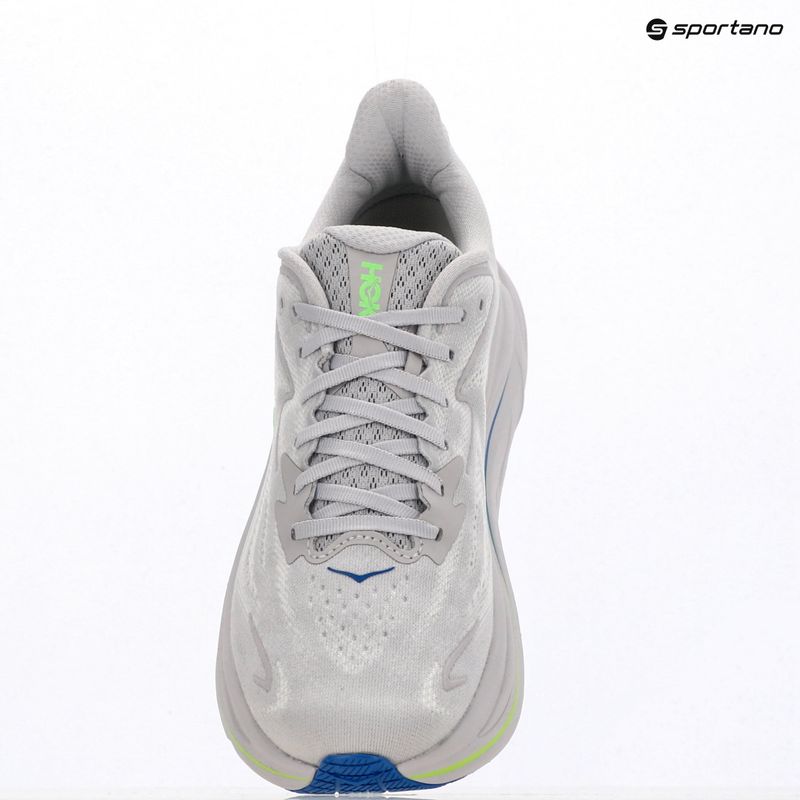 Scarpe da corsa da uomo HOKA Clifton 10 ash grey/neon green 10