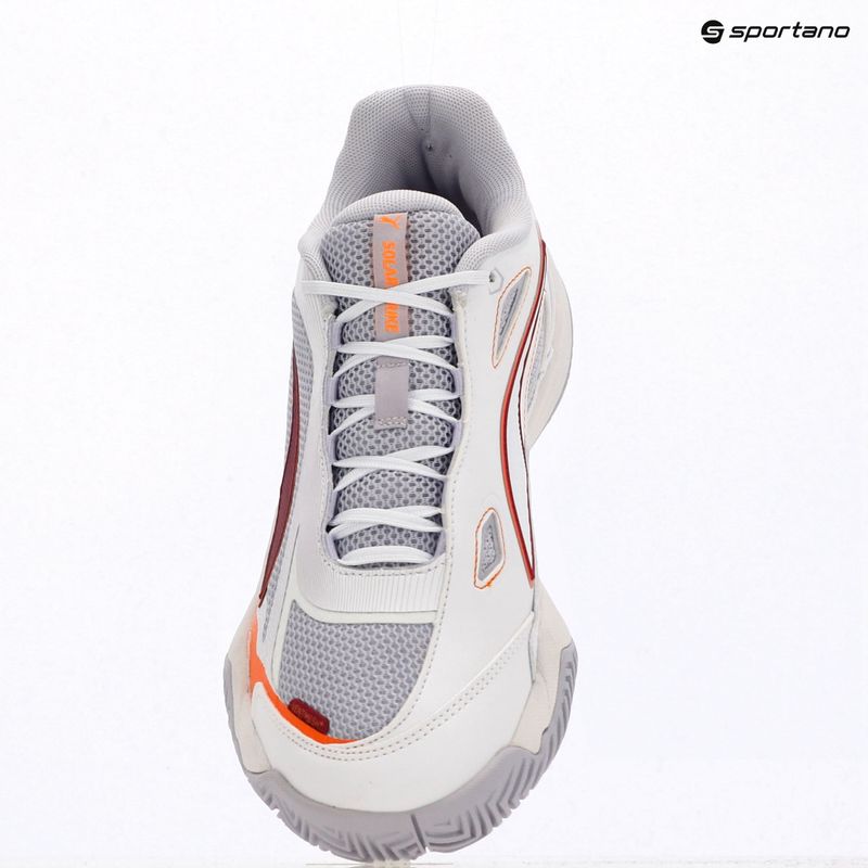 Scarpe da pallamano da donna PUMA Solarstrike 4 puma white/heat fire/lilac crush berry 9