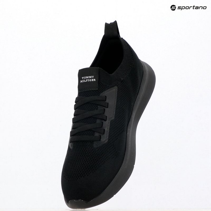Scarpe da uomo Tommy Hilfiger Lightweight Knitted Runner black 9