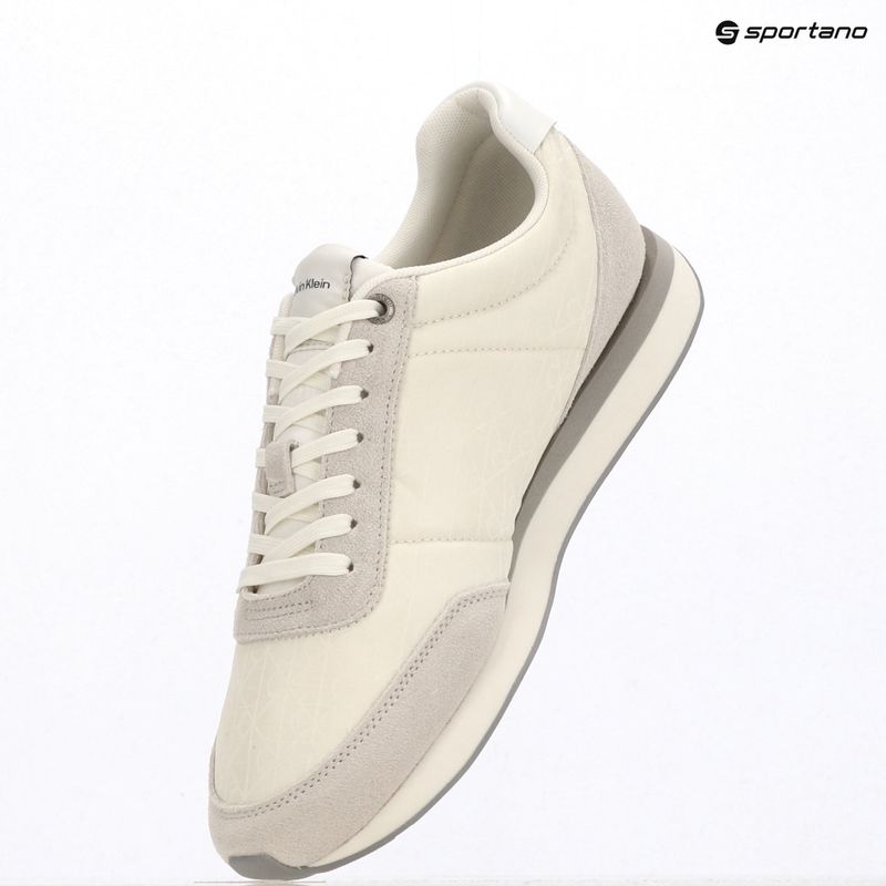 Scarpe da uomo Calvin Klein HM0HM02140 Retro Runner Ripstop Aop marshmallow/bright white 9
