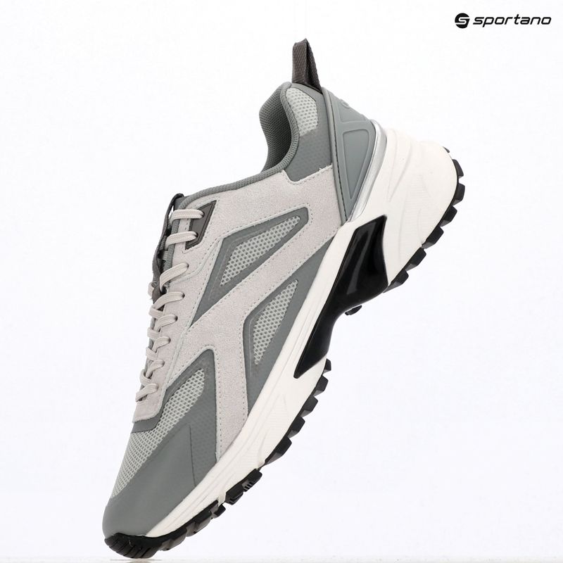 Scarpe da uomo Calvin Klein HM0HM02220 Hike Runner Stripe Mix Nylon Suede light grey/granite grey 9