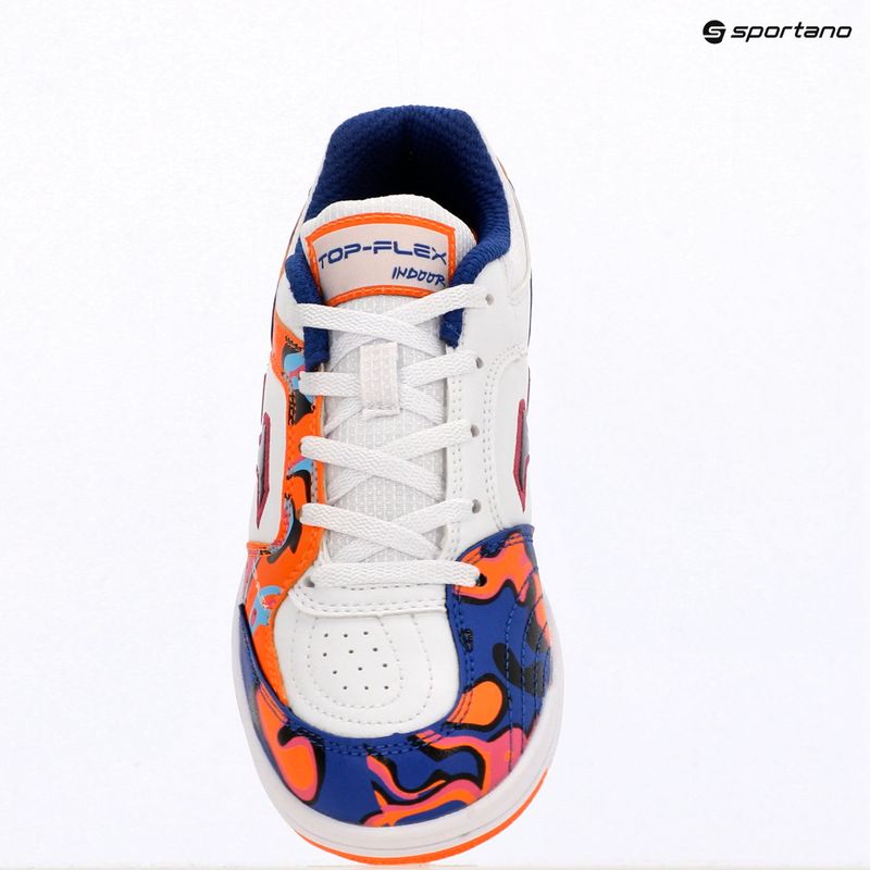 Scarpe da calcio per bambini Joma Top Flex Jr IN white-orange 9