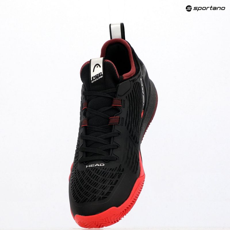 Scarpe da tennis da uomo HEAD Endure Pro Clay black/red 15