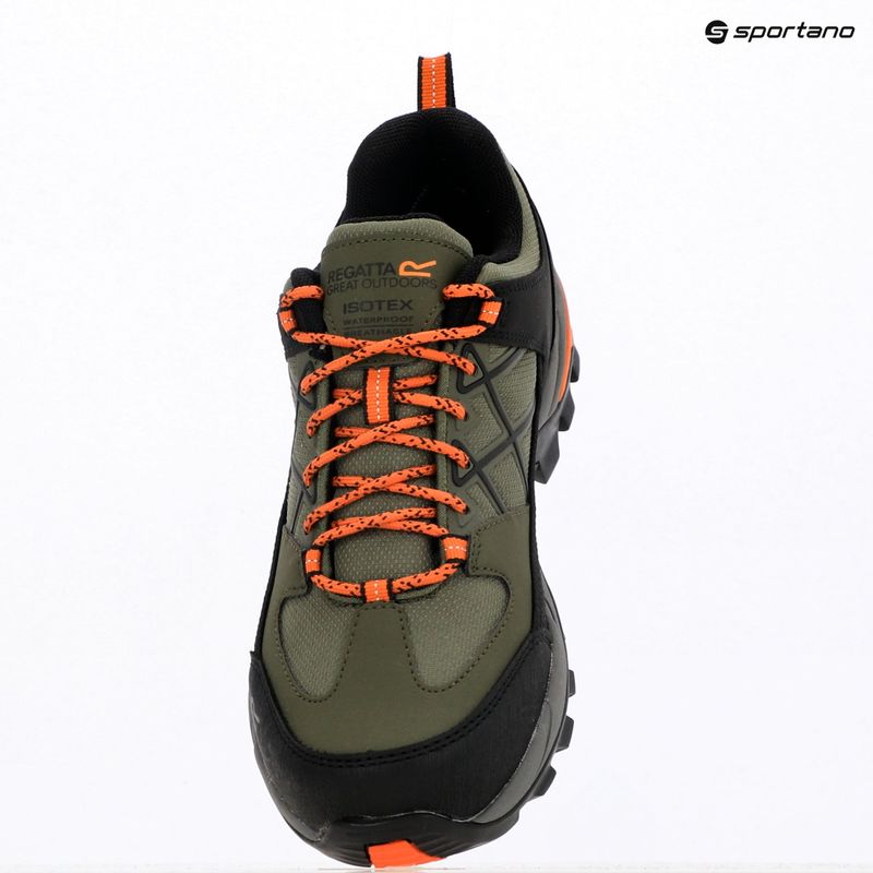 Scarpe da trekking da uomo REGATTA Samaris III Low cypress green/blaze orange 20