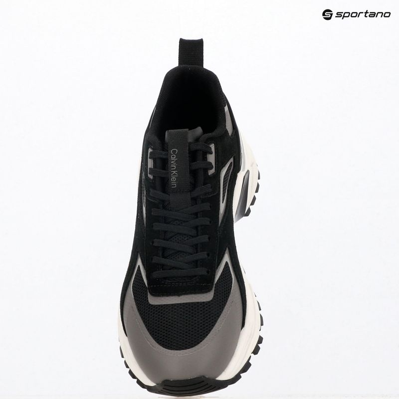 Scarpe da uomo Calvin Klein HM0HM02220 Hike Runner Stripe Mix Nylon Suede black/granite road 9