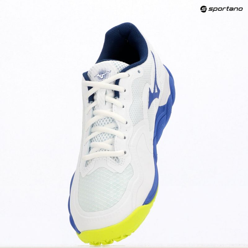 Scarpe da tennis da uomo Mizuno Wave Enforce Court CC white/dazzling blue/lightning 9