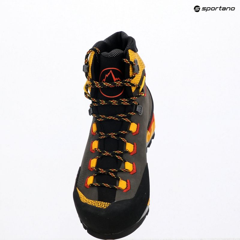 Scarponi da alta montagna da uomo La Sportiva Trango Tech Leather GTX black/yellow 9