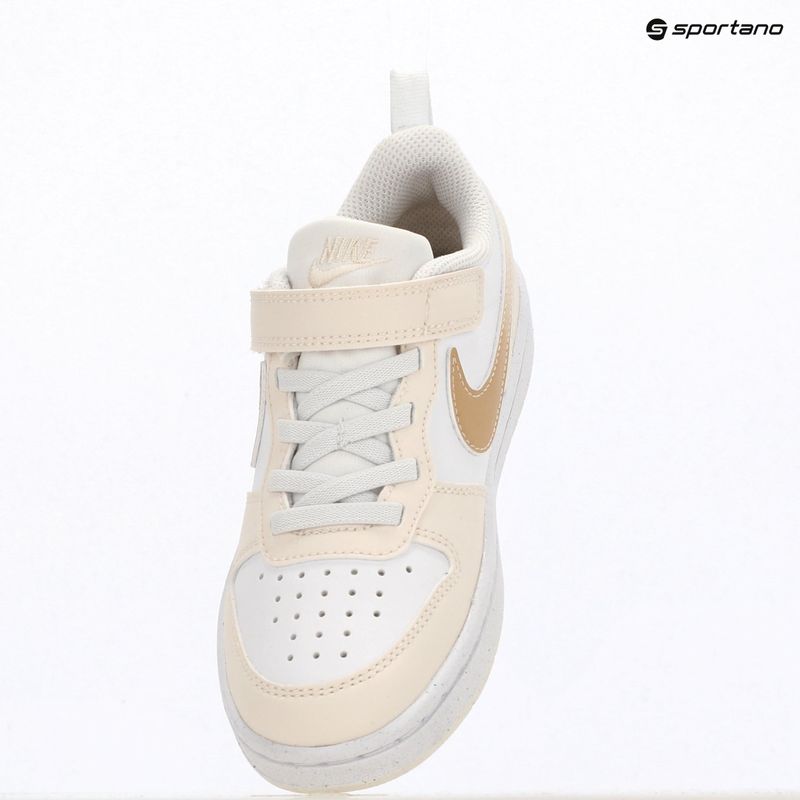 Scarpe per bambini Nike Court Borough Low white/chalk/white/shimmer 6