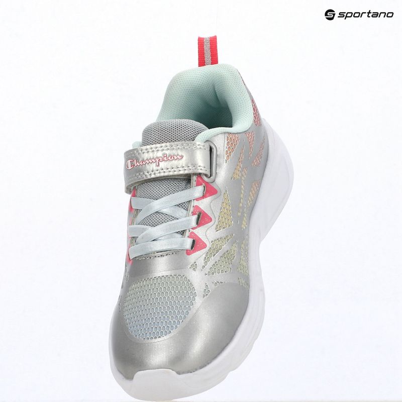 Scarpe per bambini Champion Wave Tri G PS Low Cut silver/blue burgundy/imperial light blue 10