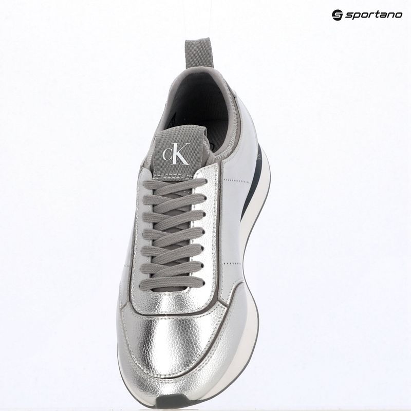 Scarpe da donna Calvin Klein HW0HW03287 Retro Runner Metallic silver 9