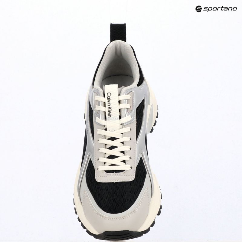 Scarpe da donna Calvin Klein HW0HW03140 Hike Run Stripe Mesh Met black/silver/light grey 9