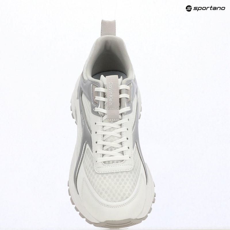 Scarpe da uomo Calvin Klein HM0HM02341 Hike Runner Stripe Met Mix bright white/silver/light grey 9