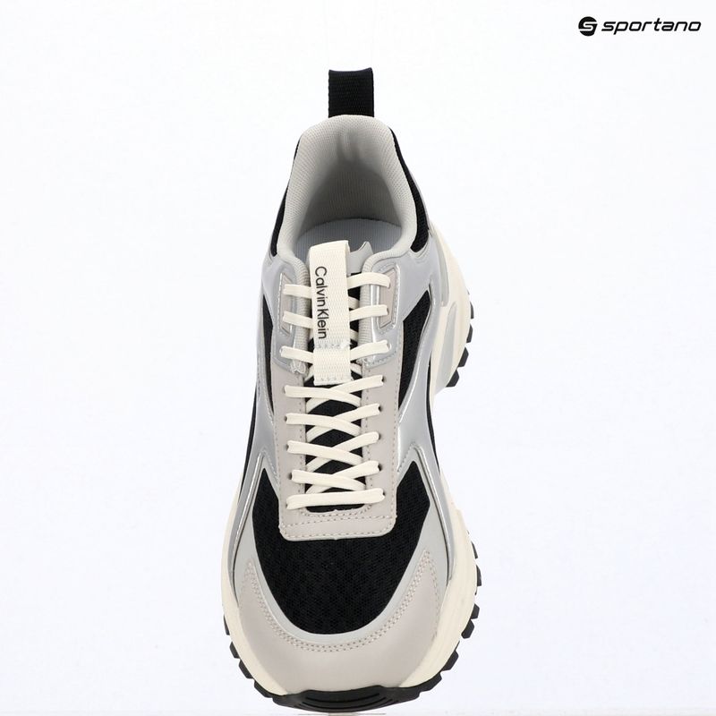 Scarpe da uomo Calvin Klein HM0HM02341 Hike Runner Stripe Met Mix black/silver/light grey 9