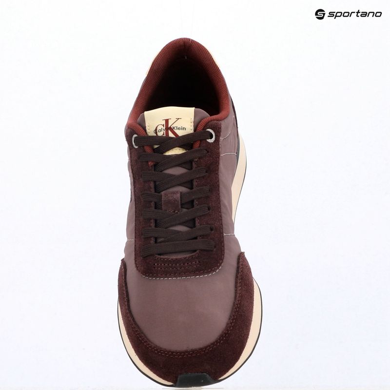 Scarpe da uomo Calvin Klein YM0YM01361 Retro Runner Ess Mix Mat bordeaux/peppercorn/vanilla 9