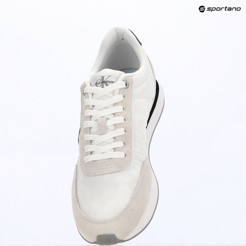 Scarpe da donna Calvin Klein YW0YW01990 Retro Runner Lace Up Nylon MG bright white/black 9