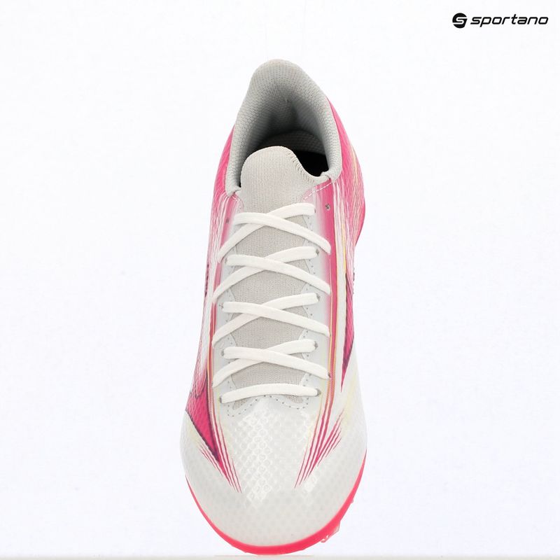 Scarpe da calcio junior Mizuno Alfa III Select Jr FG white/fuchsia purple 10