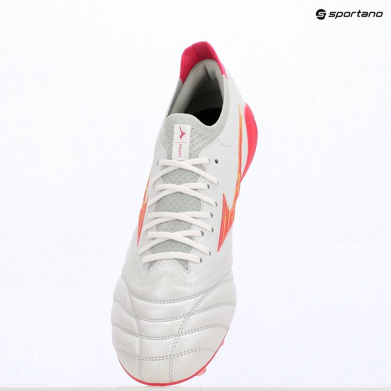 Scarpe da calcio Mizuno Morelia Neo IV Beta Japan FG white/pink tetra/fuchsia purple 12