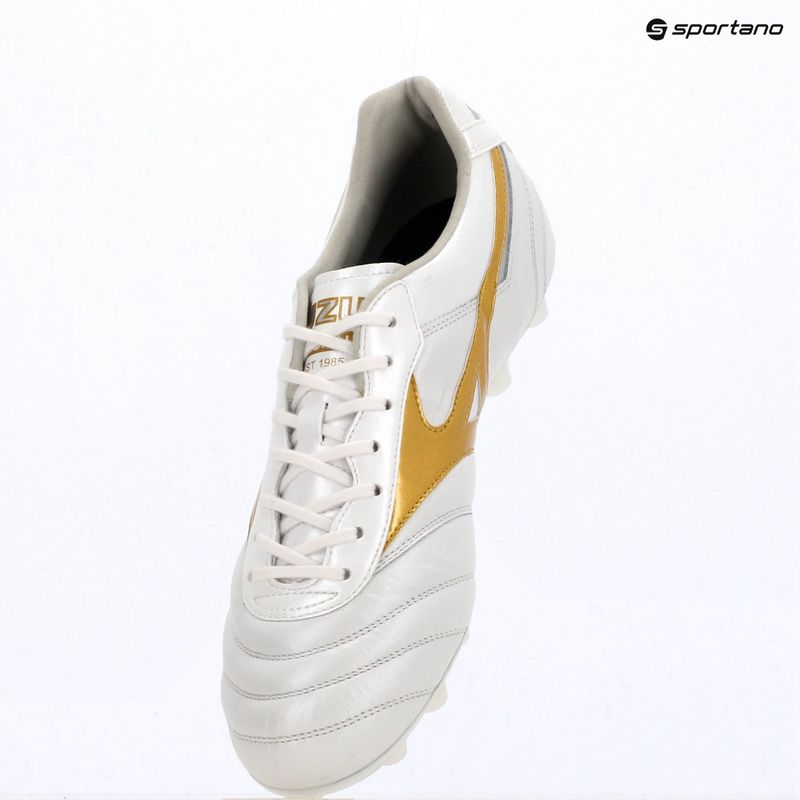Scarpe da calcio Mizuno Morelia II Elite FG white/football gold/galaxy silver 12