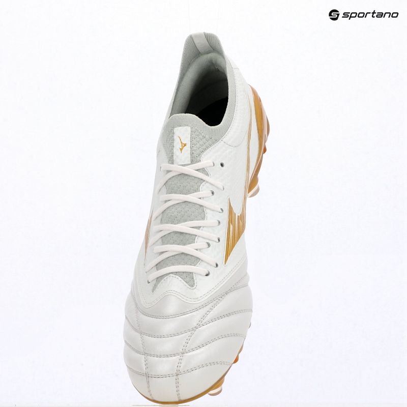 Scarpe da calcio Mizuno Morelia Neo IV Beta Elite Mix white/mp gold/cool gray 3c 12