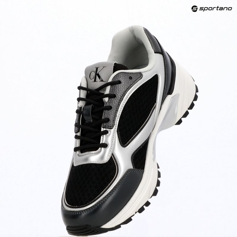 Scarpe da uomo Calvin Klein YM0YM01402 Hike Runner Laceup Mesh Mix black/silver 9