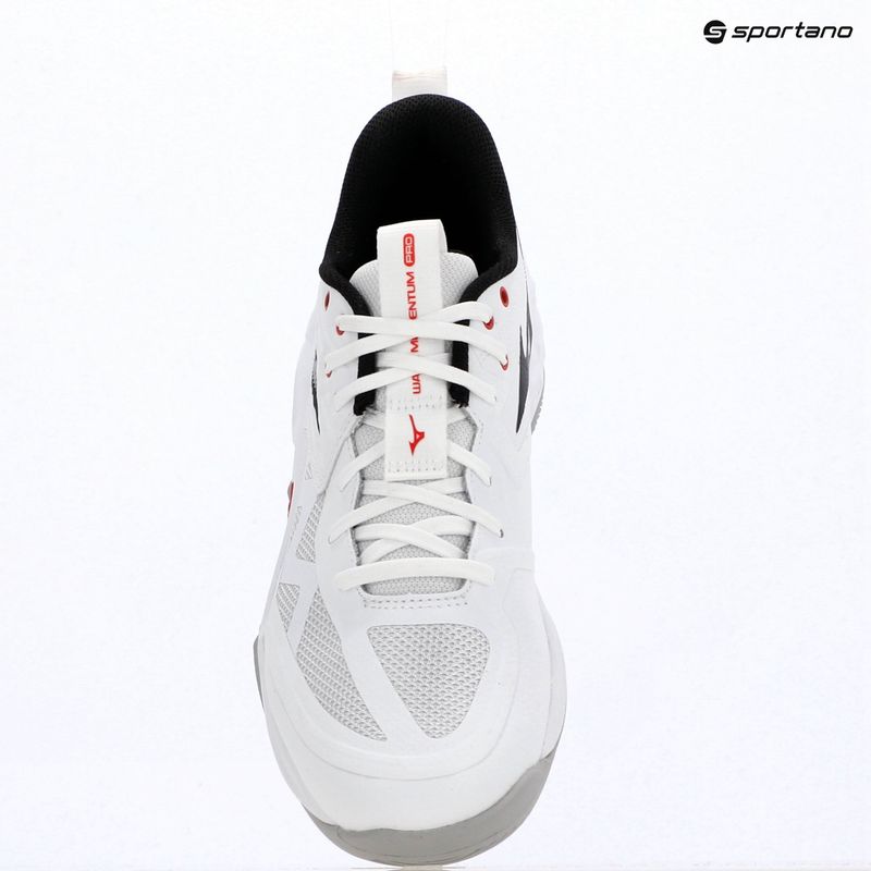 Scarpe da pallavolo Mizuno Wave Momentum Pro white/black/fiery red 15