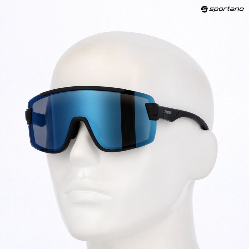 Occhiali da sole Smith Wildcat matte black/chrp polarized blue mirror/clear 5