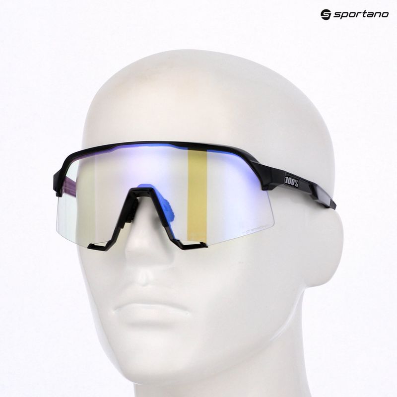 Occhiali da sole 100% S3 LE gloss black/purple flash mirror photochromic 8