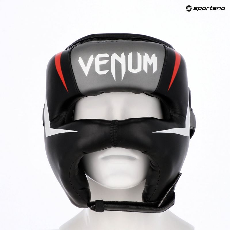 Casco da boxe Venum Elite Iron nero/rosso 3
