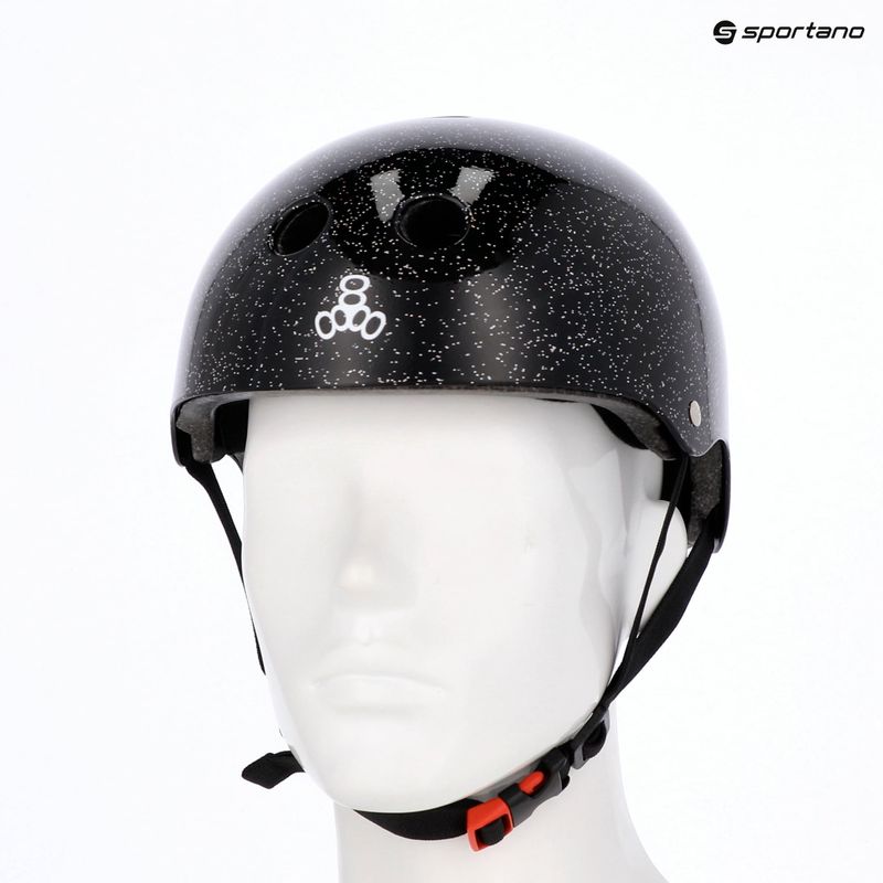 Triple Eight The Certified Sweatsaver casco nero glitterato 5