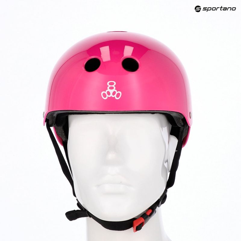 Triple Eight Il casco certificato Sweatsaver rosa lucido 6