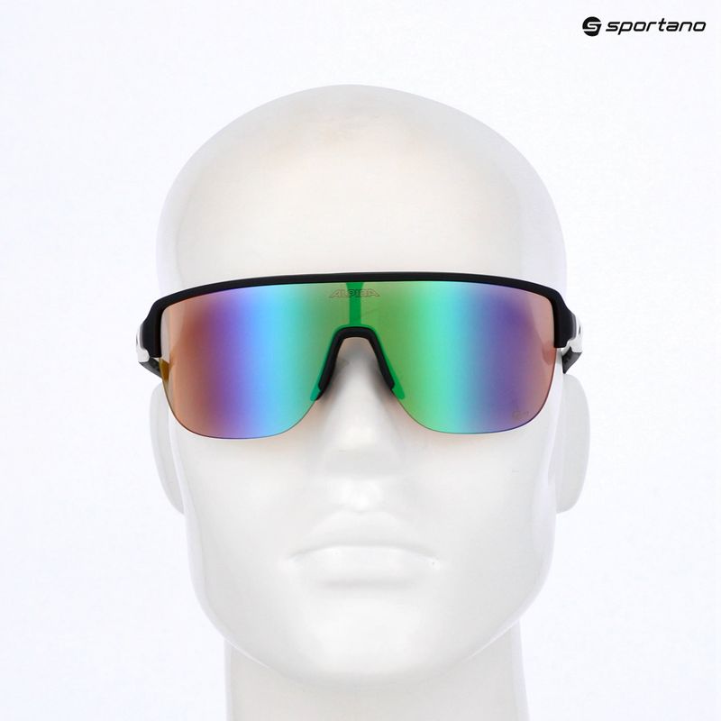 Occhiali da sole Alpina Frame 2.0 Q-Lite black/white matte/green mirror 7