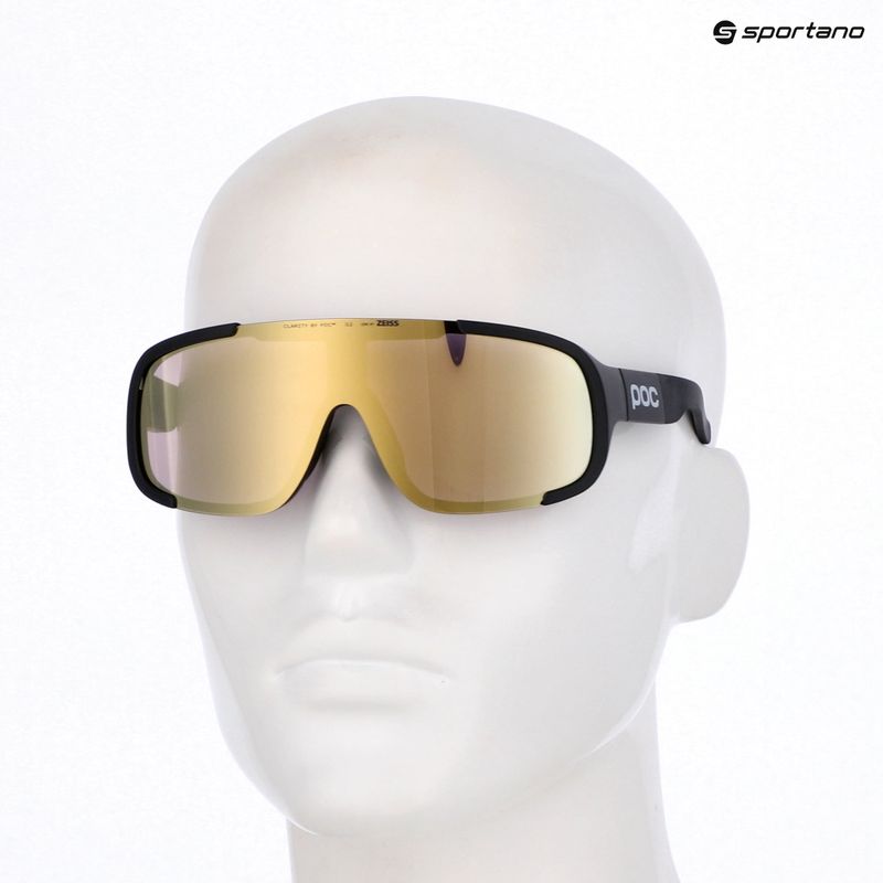 Occhiali da sole POC Aspire Mid nero uranio/clarity road/partly sunny gold 6