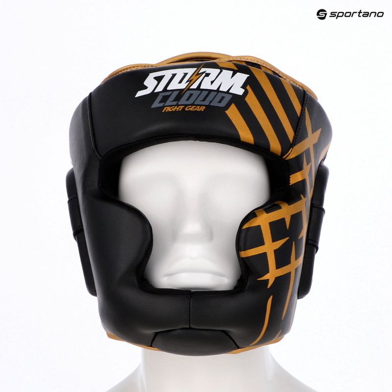 Casco da boxe StormCloud Lynx black/gold 9