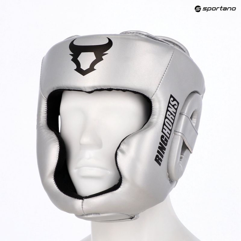 Casco da boxe Venum Ringhorns Charger Headgear silver/black 8