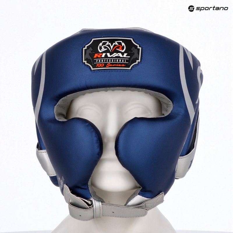 Casco da boxe Rival RHG100 Professional Headgear blu/argento 6