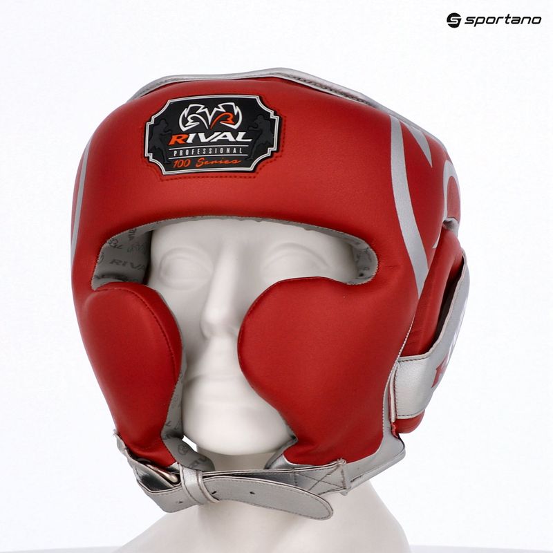 Casco da boxe Rival RHG100 Professional Headgear red/silver/grey 6