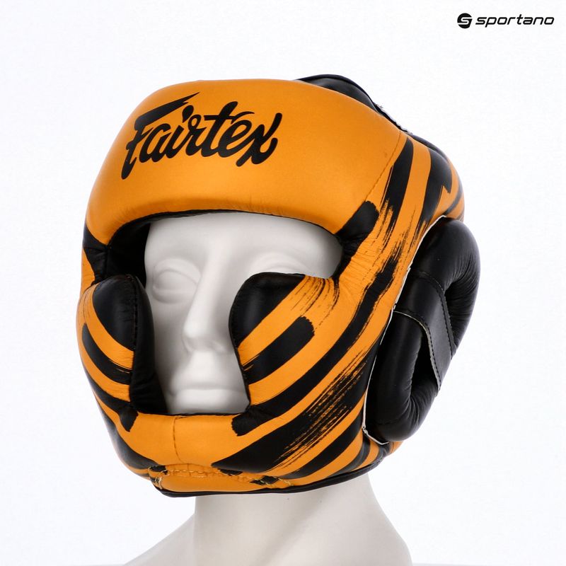 Fairtex Microfiber Headguard casco da boxe oro 7