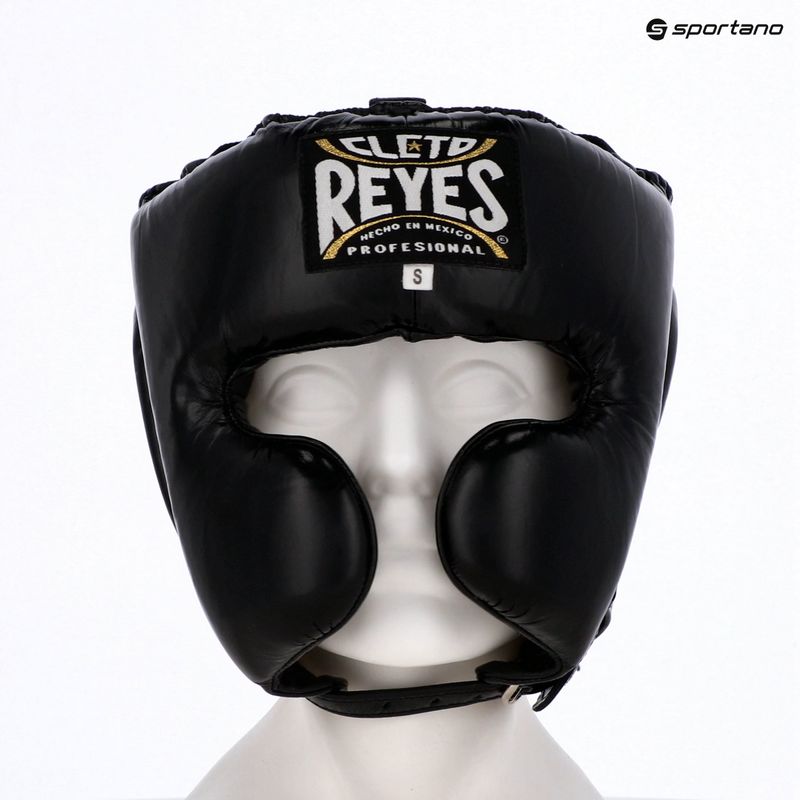 Cleto Reyes Protezioni guancia Casco da boxe in pelle nero 3