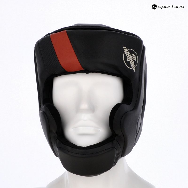 Casco da boxe Hayabusa T3 Headgear nero/rosso 6