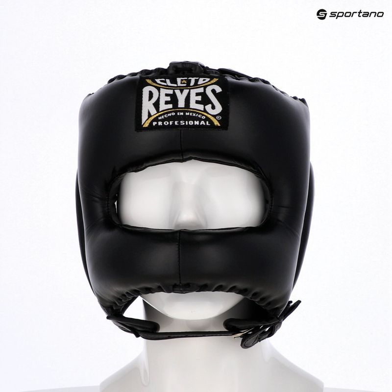 Casco da pugilato Cleto Reyes con visiera a punta in nylon nero 3